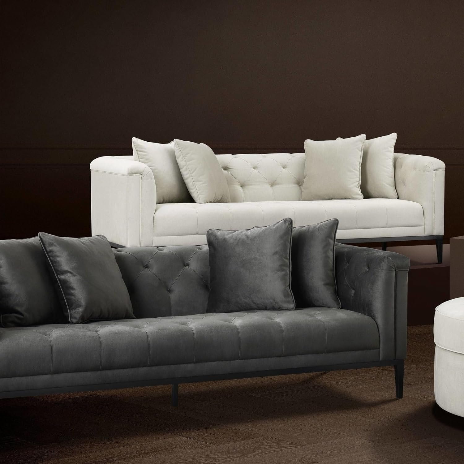 Sofa Cesare Granite Grey - Custom Upholstered Sofa for Living Room, Elegant Design with Premium Comfort - Image 2