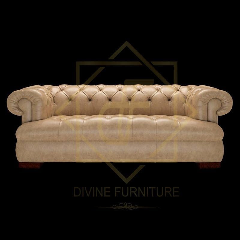 Chesterfield 3 Seater Stylish Sofa - Custom Upholstered Sofa for Living Room, Elegant Design with Premium Comfort