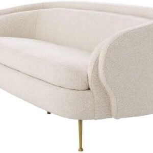Sofa Orion - Bouclac cream - Custom Upholstered Sofa for Living Room, Elegant Design with Premium Comfort