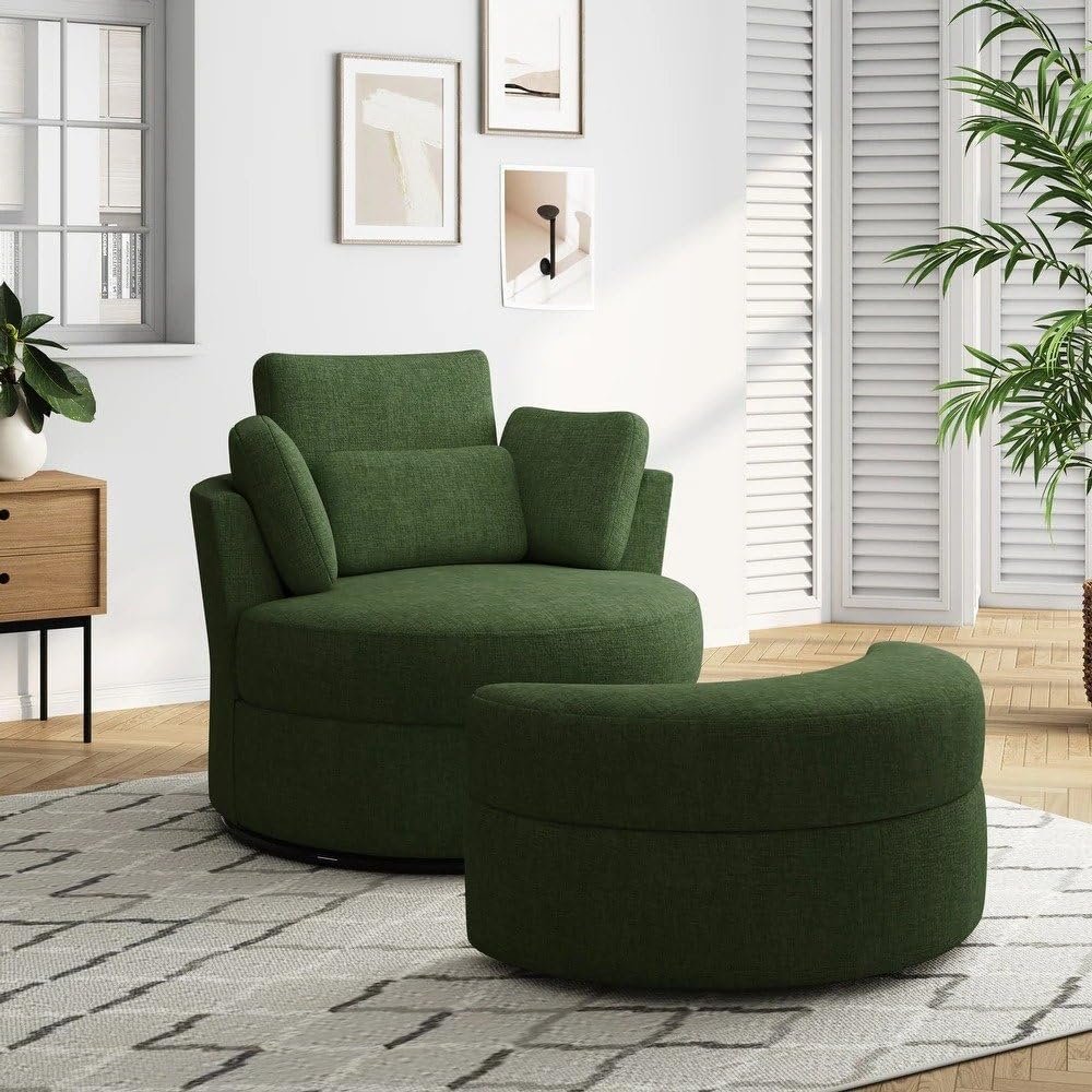Accent Barrel Chair - Stylish Upholstered Accent Chair, Custom Design for Living Room or Office