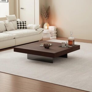 Mid Century Modern Square Coffee Table - Modern Center Table, Perfect for Living Rooms