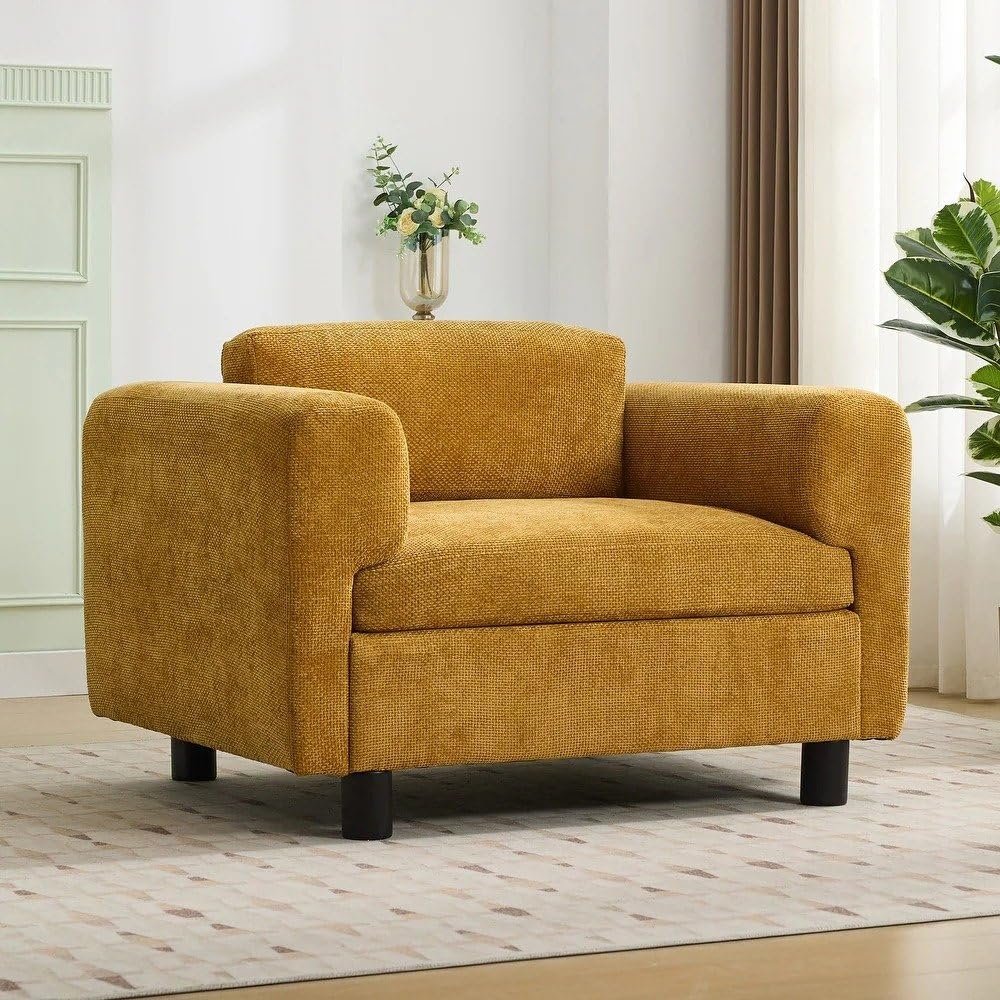 Comfy Accent Chair Single Sofa - Stylish Upholstered Accent Chair, Custom Design for Living Room or Office