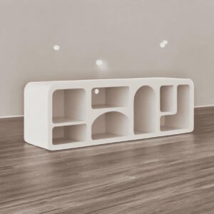 Art Deco Bookshelf TV Stand - Modern Bookshelf & Display Unit, Stylish Storage for Living or Office