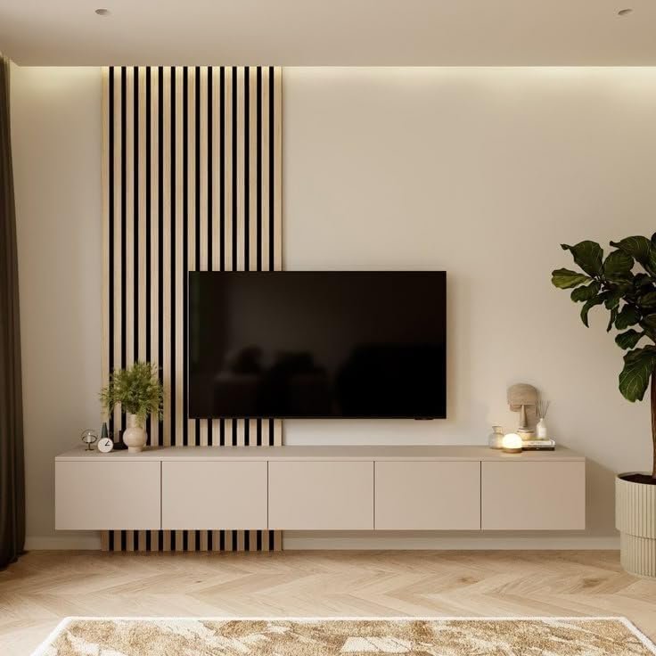 Modern TV Unit with Storage - Wall-Mounted Entertainment Center - Wall-Mounted or Freestanding TV Unit with Storage, Includes Home Installation - Image 2