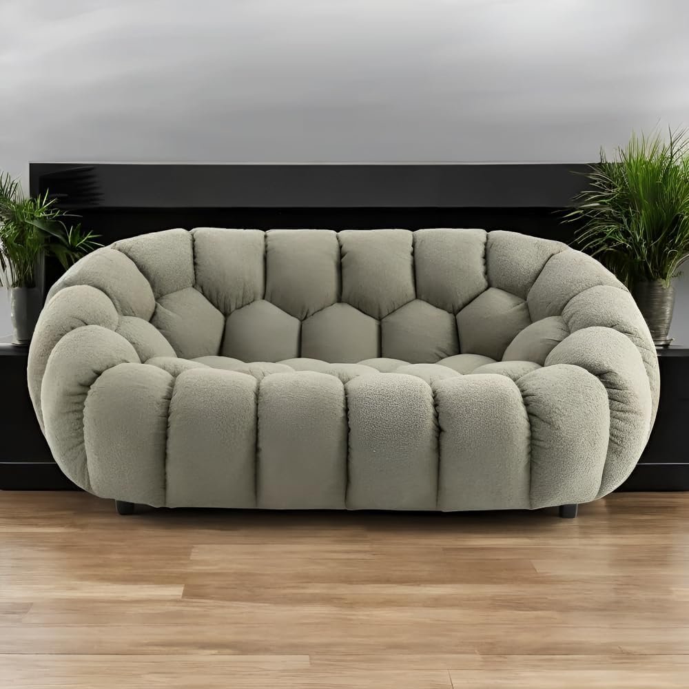 Low-Profile Boucle Brosen Sofa - Custom Upholstered Sofa for Living Room, Elegant Design with Premium Comfort