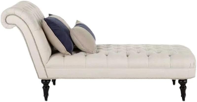 Button Tufted Chaise Lounge - Elegant Upholstered Chaise Lounge Chair, Custom Design for Living or Bedroom - Image 3