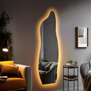 LED Mirror Full Length Wall Mirror - Wall Mirror with Decorative Frame, Ideal for Bedrooms or Hallways