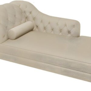 Modern Design Button Tufted Chaise Lounge - Elegant Upholstered Chaise Lounge Chair, Custom Design for Living or Bedroom