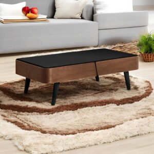 Edvin Tempered Glass Coffee Table - Modern Center Table, Perfect for Living Rooms