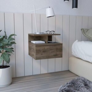 Floating Nightstand with Open Shelf - Modern Nightstand with Storage, Ideal for Bedside Organization