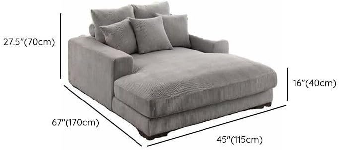 Dual-Sided Arm Chaise Lounge - Elegant Upholstered Chaise Lounge Chair, Custom Design for Living or Bedroom - Image 2