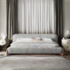 Castello Gray Boucle Bed King Size Bed - (180 x 200)