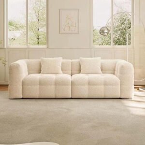 "Luxurious Fleece Fabric Overstuffed Multifunction Cloud-Shaped Sofa Chair – Ultra-Comfortable, Stylish Seating for Living Rooms and Modern Spaces" (BEIGE, three seat (W250x D103x H70) cm)