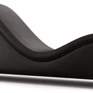 Comfortable & Luxurious PU Leather S-Shaped Sofa - Bonded Stretch Perfect Couch for Bedroom Color (Black)