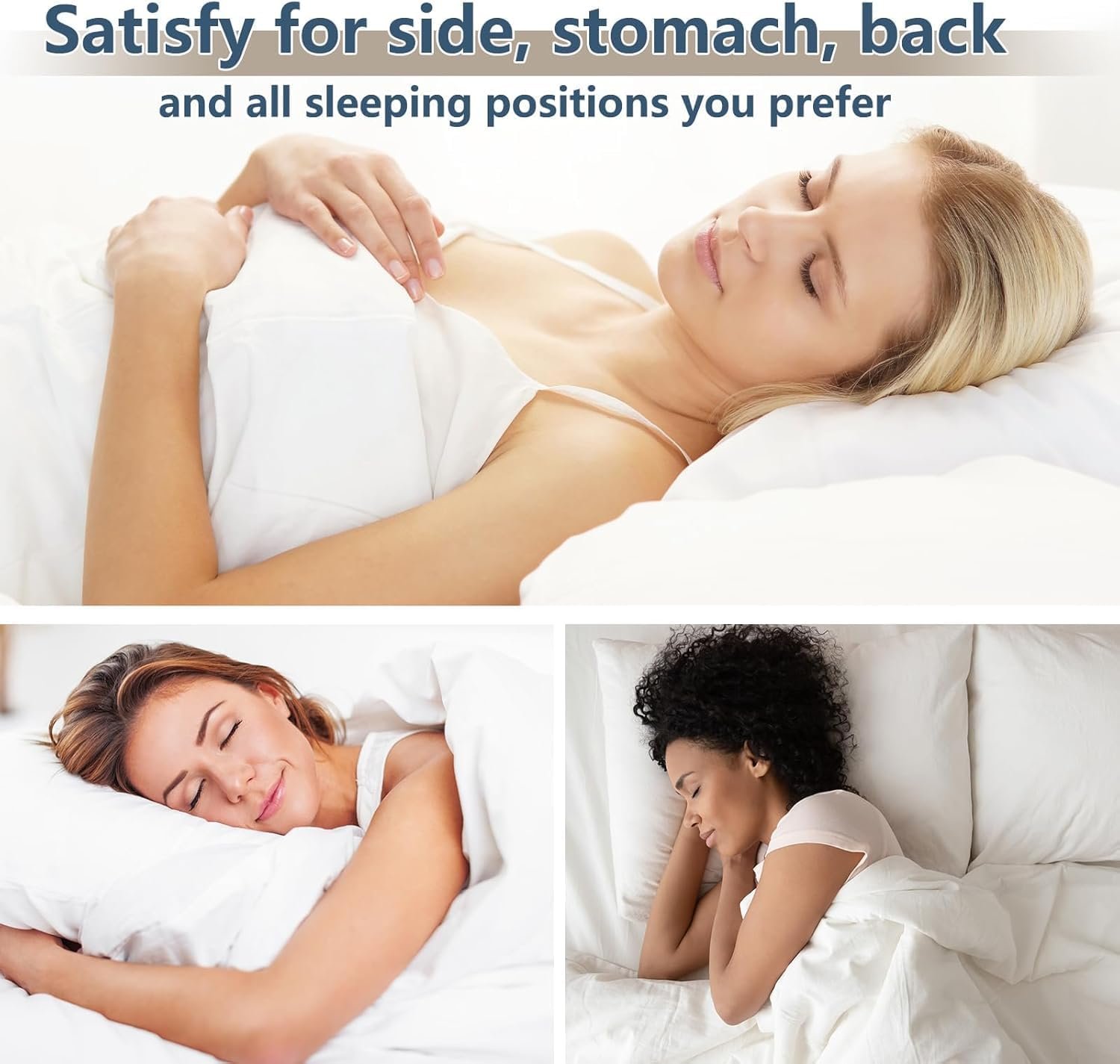 KUSTOMDECO Hotel Collection Bed Pillows for Sleeping King Size (50x80 cm) – Super Soft Down Alternative for Side & Back Sleepers – Pack of 4 - Image 5