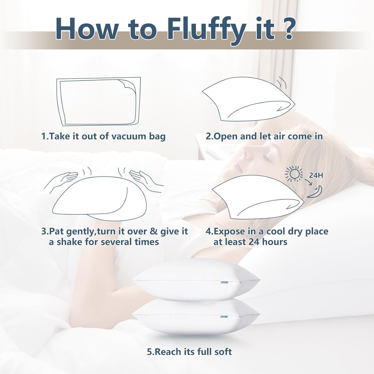 Home Mart Outlet Hotel Collection Bed Pillow for Sleeping King Size (50x80 cm) – Super Soft Down Alternative for Side & Back Sleepers – Pack of 1 - Image 6