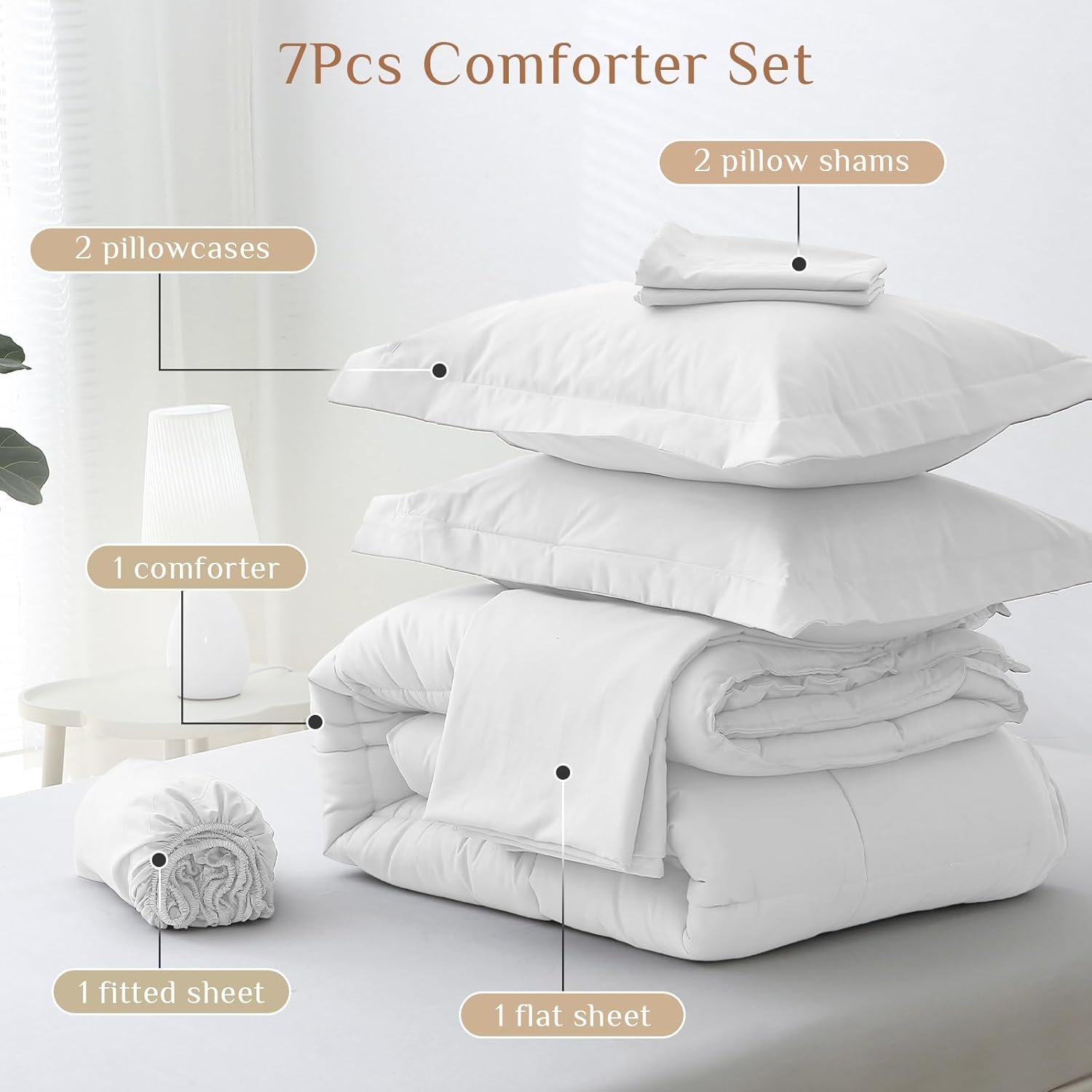 KUSTOMDECO Down Alternative 5pcs Comforter Set Dark Red – Ultra Soft Microfiber Duvet with 250GSM Filling – Single Size 160x200 cm – Lightweight, Breathable & Hypoallergenic Bedding for All Seasons - Image 38