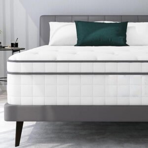 KUSTOMDECO Super King Size 30 cm Hybrid Reversible Pocket Spring Mattress with Orthopedic Comfort, Cooling Gel & Breathable Fabric – Motion Isolation (Double: 120x200)