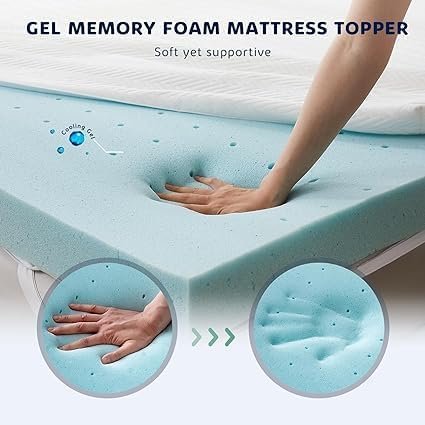 Gel Infused Memory Foam Luxury hotel mattress topper fluffy and ultra-soft, 5 size available (Twin XL - 100x200) - Image 2