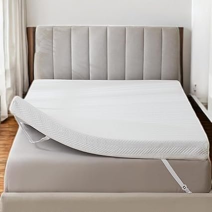Gel Infused Memory Foam Luxury hotel mattress topper fluffy and ultra-soft, 5 size available (King - 180X200)