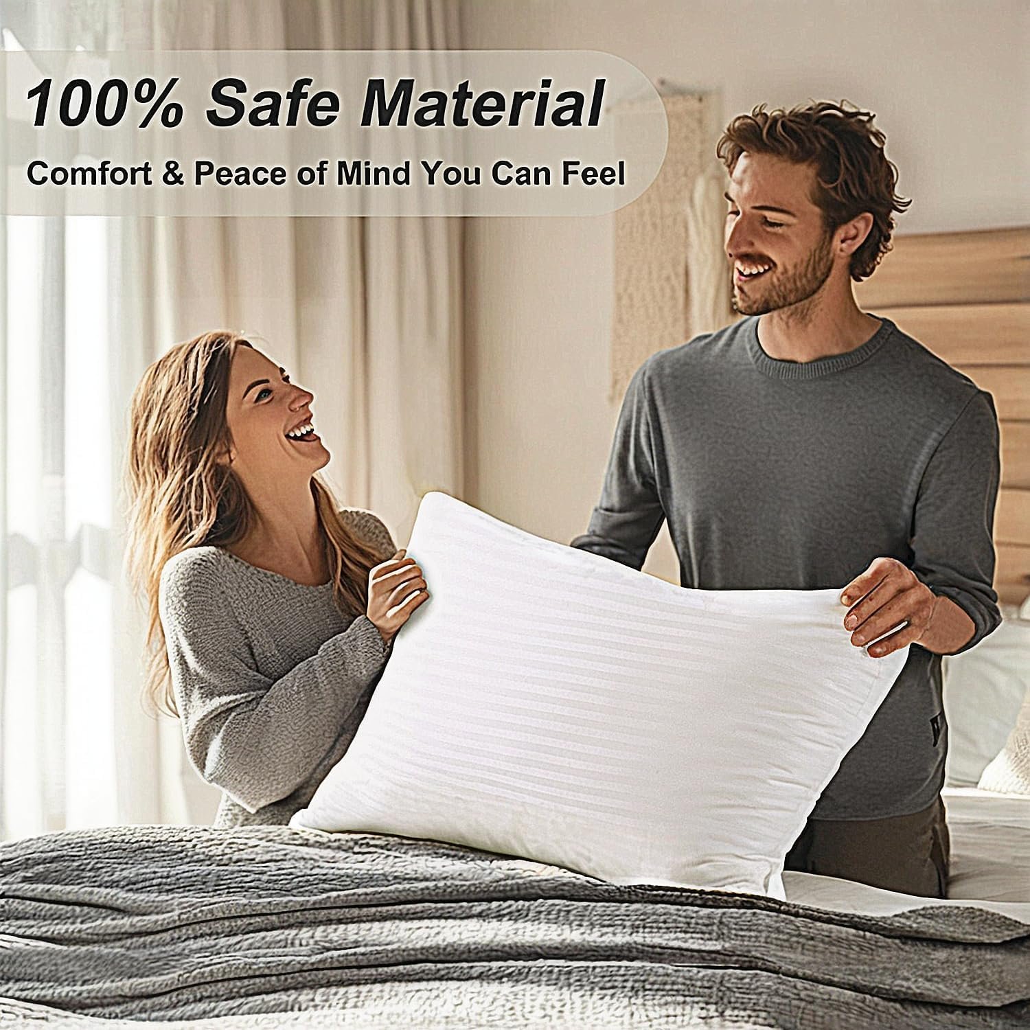 Home Mart Outlet Premium Hotel Quality Standard Size Pillow (50x70 cm) – Luxury Cooling Bed Pillows with 3D Microfiber Filling, Breathable Cover for Side, Back & Stomach Sleepers – Pack of 1 - Image 7