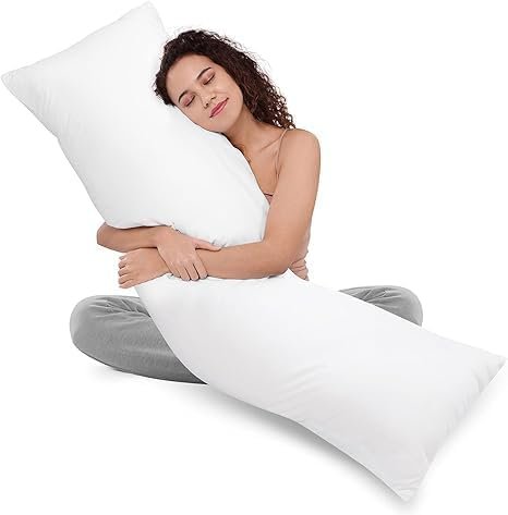 KUSTOMDECO Ultra Soft Body Pillow - Long Side Sleeper Pillows For Use During Pregnancy - 100% Cotton Cover with Soft Polyester Filling (Single Pack) - Image 4