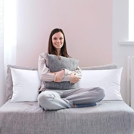 KUSTOMDECO Ultra Soft Body Pillow - Long Side Sleeper Pillows For Use During Pregnancy - 100% Cotton Cover with Soft Polyester Filling (Single Pack) - Image 6