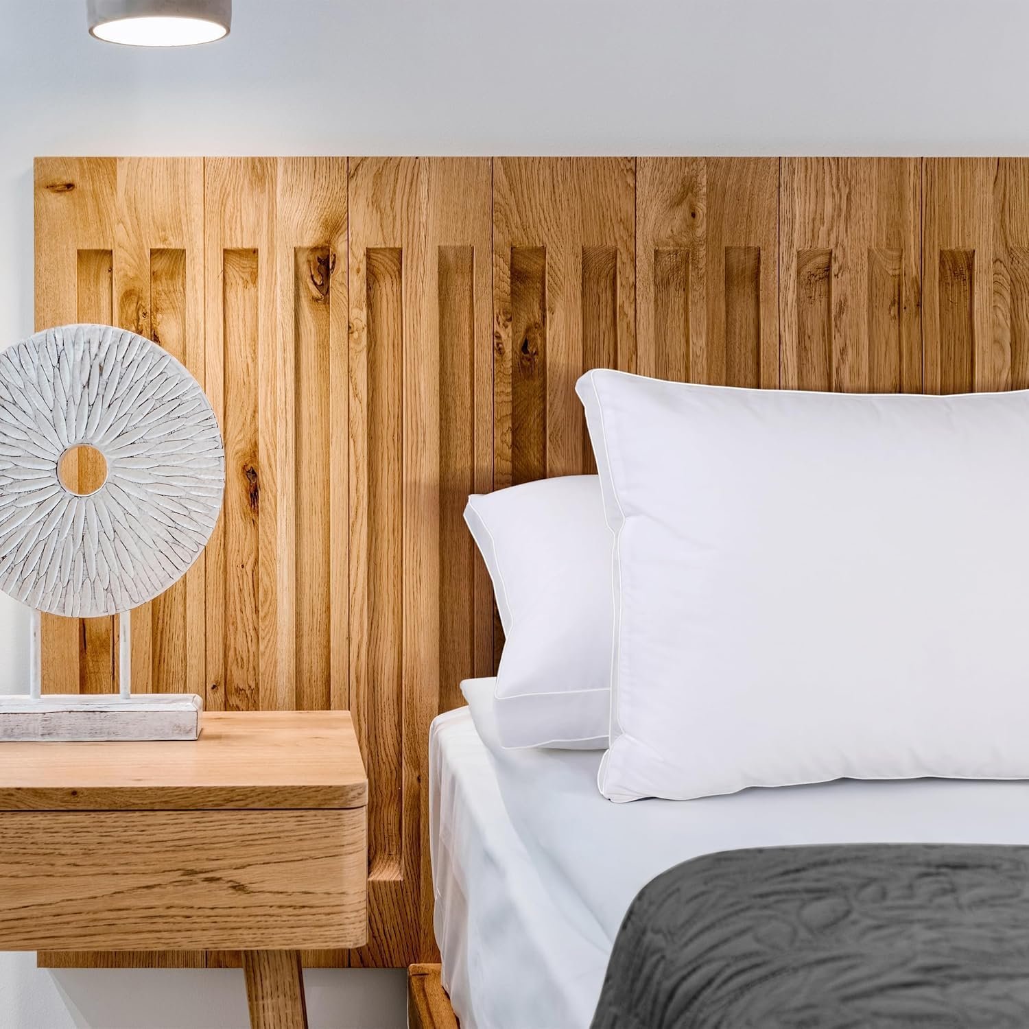 KUSTOMDECO Bed Pillows for Sleeping King Size (White), Set of 2, Cooling Hotel Quality, Gusseted Pillow for Back, Stomach or Side Sleepers - Image 6