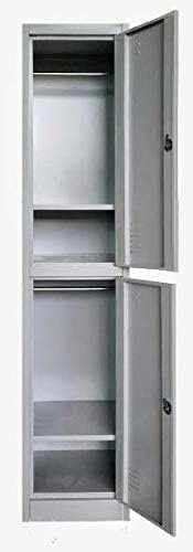KUSTOMDECO Two Door Metal Locker Cabinet With Plastic Handle Grey Color Size (L x W H) 45 185 cm Model - KD-197 - Image 3
