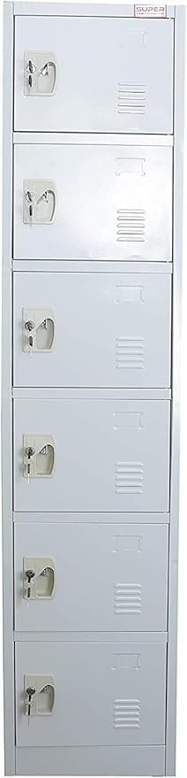KUSTOMDECO Steel Locker with Lockable Doors For Home, Offices, Schools, Etc 6 Door - KD-196