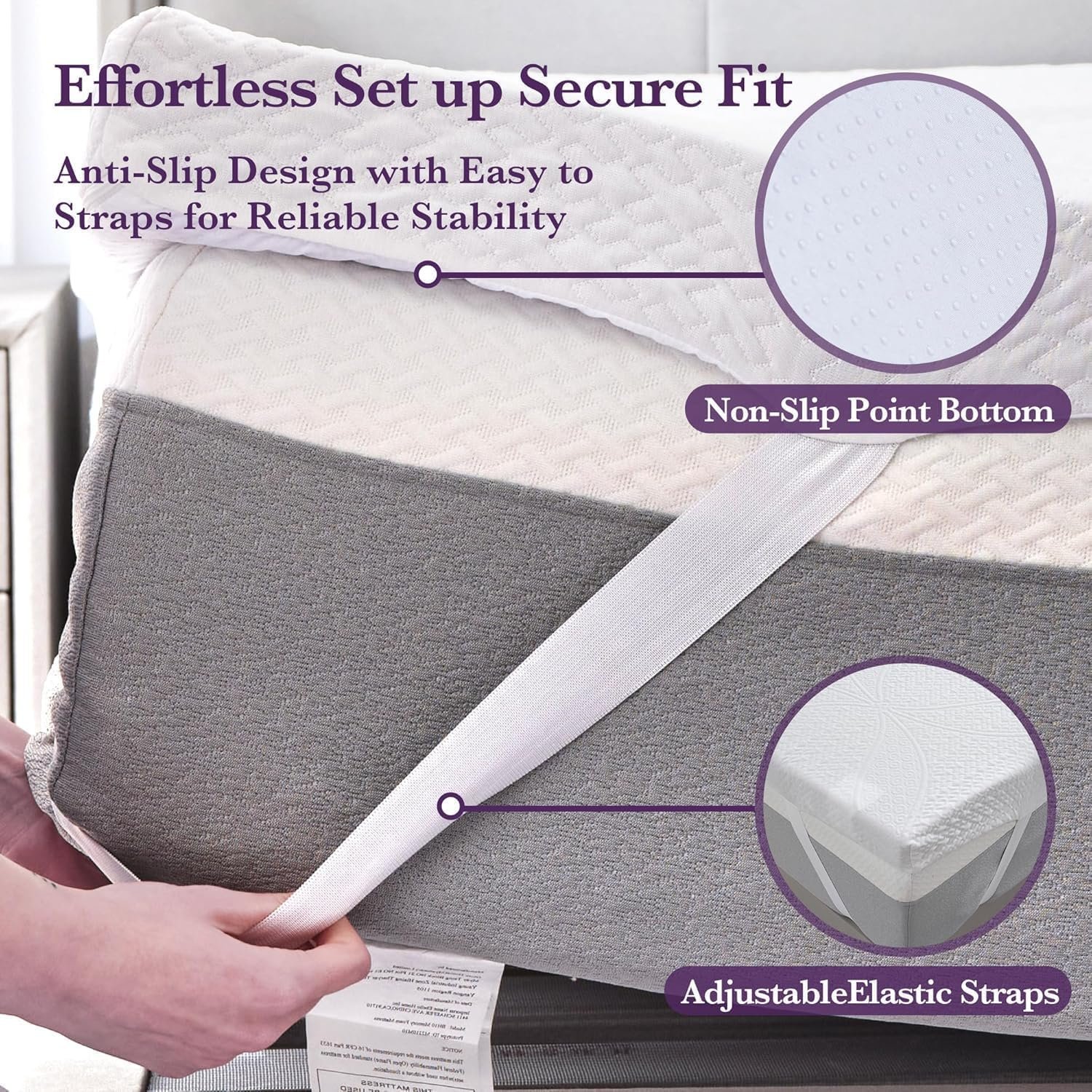Gel Infused Memory Foam Luxury hotel mattress topper fluffy and ultra-soft, 5 size available (10cm) (Twin XL - 100x200) - Image 5