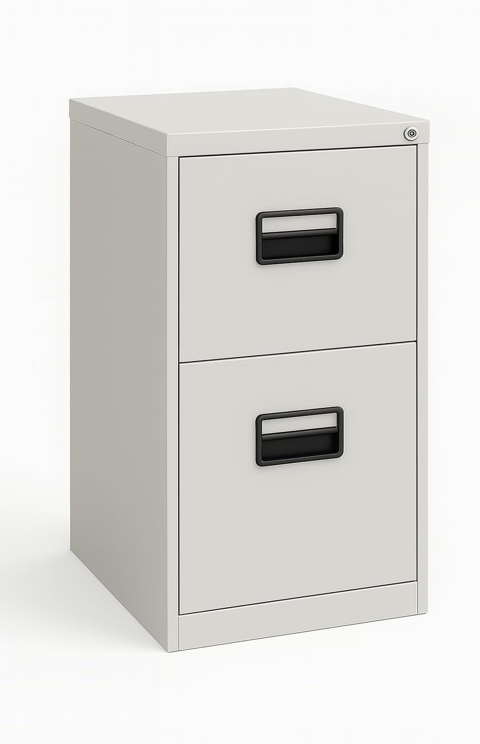 Kustom Deco 2-Drawer Vertical Filing Cabinet – Metal Office File Storage Cabinet – Lockable Grey Steel Organizer for A4 & Legal Documents – 73 x 62 x 45 cm - Image 2