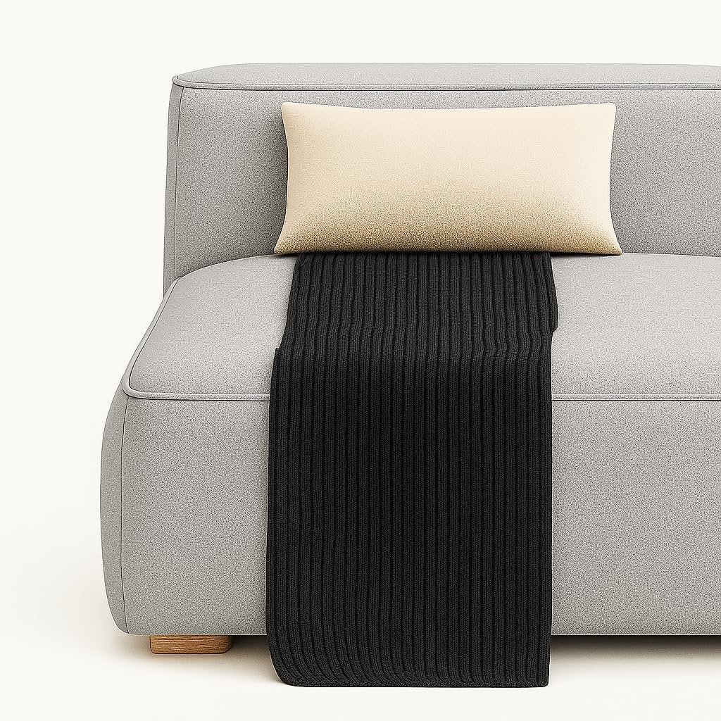 KUSTOMDECO Chelsea L Shaped Sofa | Velvet Upholstery Sofa | Sectional Sofa | Wood Frame, Interchangeable Chaise | Space-Saving Contemporary Living Room Furniture (Grey) - Image 6