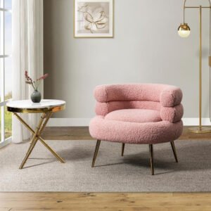 Karnak Virbius Barrel 1 Seater Fabric Sofa – Pink