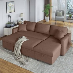 Karnak Hunter 3 Seater Diwan Sofa Cum Bed – Brown