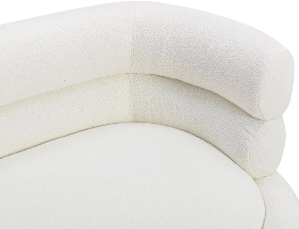 Karnak Flared 2 Seater Fabric Sofa – White - Image 3