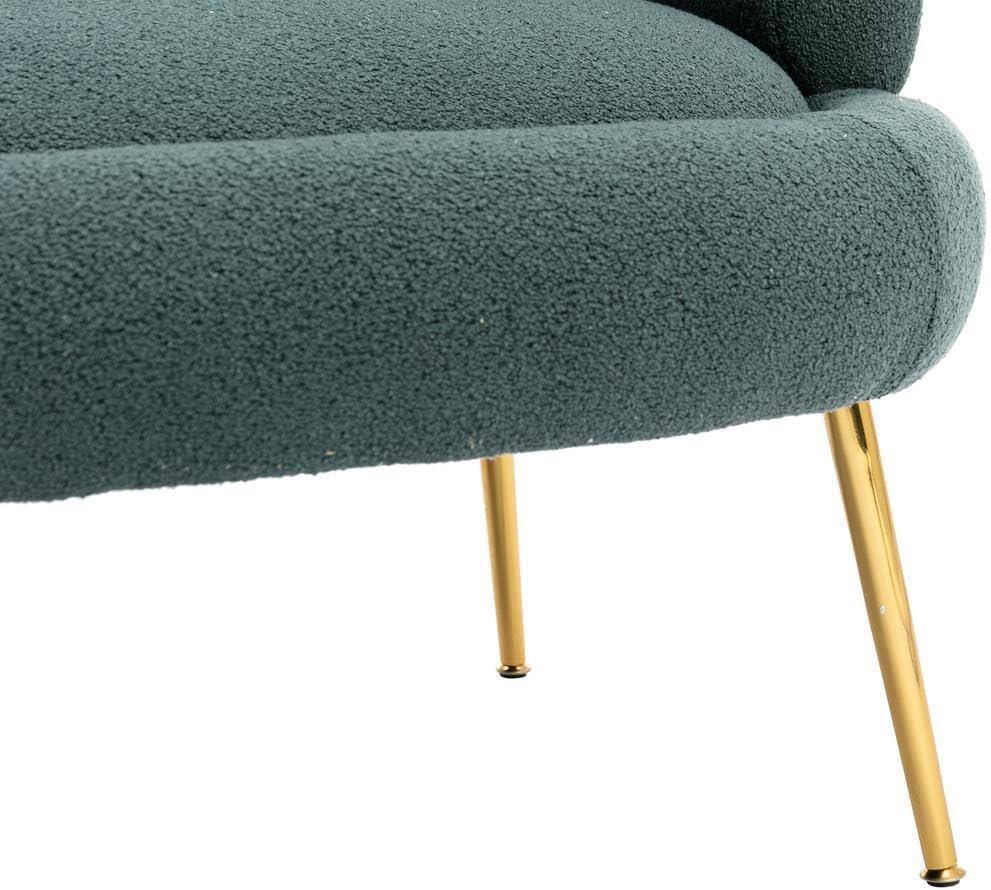 Karnak Flared 2 Seater Fabric Sofa – Green - Image 7