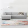Karnak Bladen 3 Seater L-Shape Velvet Sofa - Light Grey