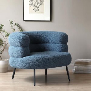 Karnak Nordic Boucle 1 Seater Fabric Sofa – Blue