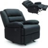 Karnak Baloo Manual Recliner Fabric Sofa - Black