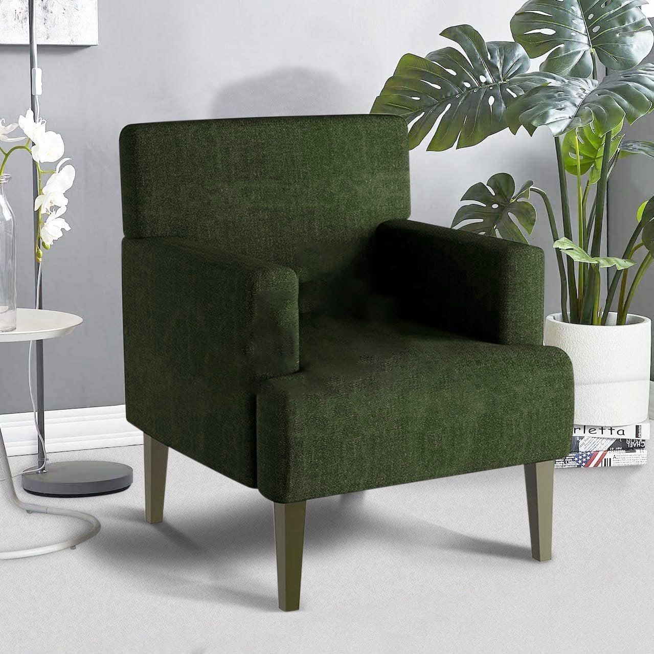 Karnak Cochrane 1 Seater Fabric Sofa – Green