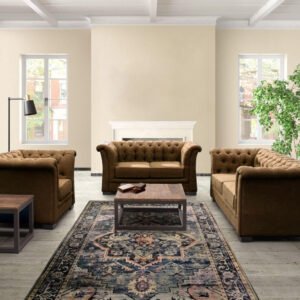 Karnak Alve Flared 1-2-3 Seater Sectional Sofa - Brown