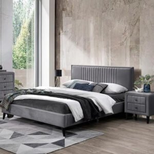 Karnak Farah Upholstered Bed Luxury Modern Bed Frame for Bedroom - Twin: 120 x 200cm