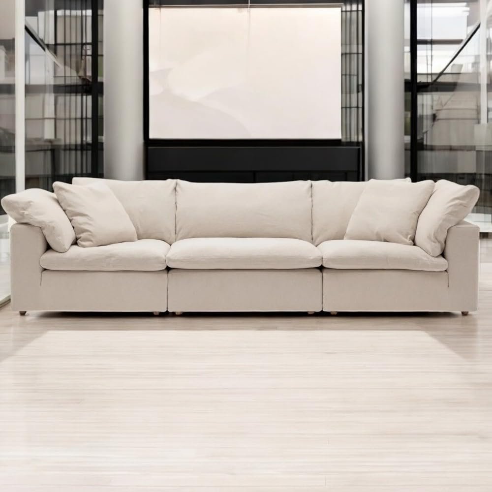 Karnak Cloud Sofa 3-Seater Polyester Fabric - Image 2