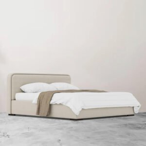 Karnak Sheffield Soft Linen Upholstery Bed - King: 180 x 200cm, Beige