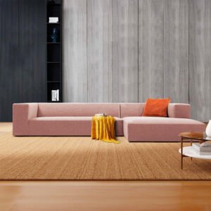 Karnak Urban 3 Seater L-Shape Polyester Sofa - Fuzzy Wuzzy