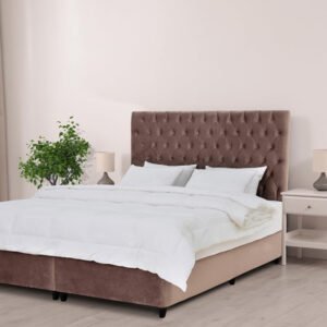 Karnak Nyla Luxury Upholstered Velvet Bed - Queen: 160 x 200cm
