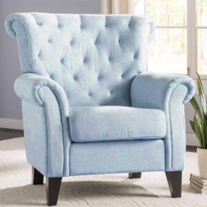 Karnak Bronston 1 Seater Fabric Sofa – Blue