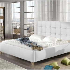 Karnak Finley Tufted Upholstered Velvet Bed - White, King: 180 x 200cm