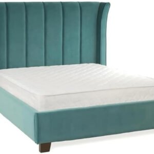 Karnak Ottoman Tufted Upholstered Velvet Bed - Wintergreen Dream, King: 180 x 200cm